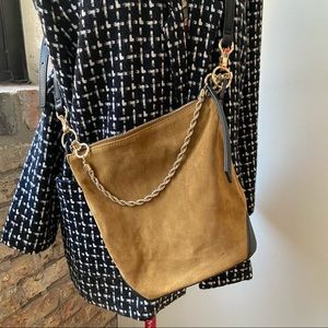 Zara hobo bag crossbody genuine leather
